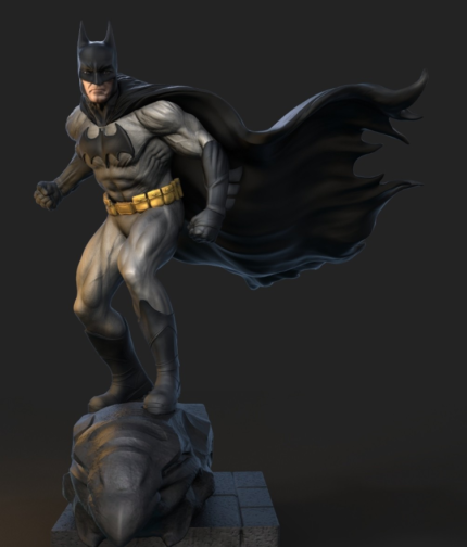 Karanlık Şövalye Yükseliyor: Sert Bakışlı ve Uçan Pelerinli Batman Figürü