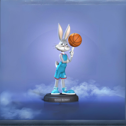 10 Numara Formasıyla Basketbol Topu Çeviren Bugs Bunny Figürü